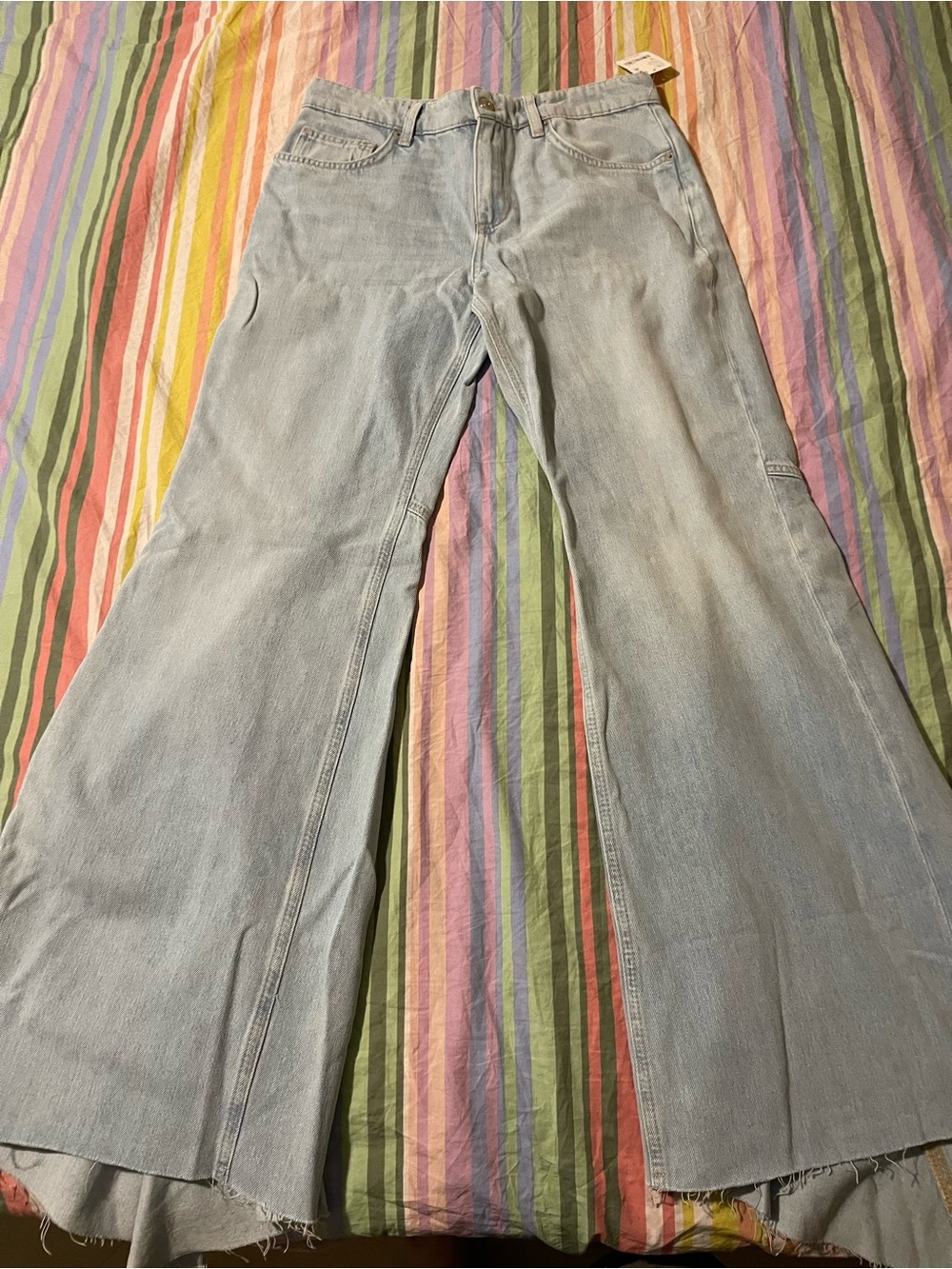 We The Free Light Blue Wide-Leg Flare Jeans